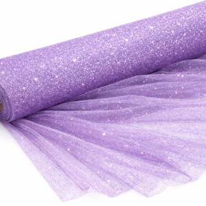 Glitter Tulle Fabric Bolt 54 Inch Wide – 10 Yards Roll - Lavender