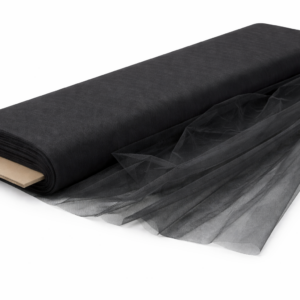 Polyester Tulle Fabric Bolt 54 Inch Wide – 40 Yards Roll - Black