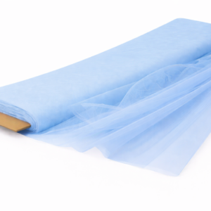 Polyester Tulle Fabric Bolt 54 Inch Wide – 40 Yards Roll - Light Blue
