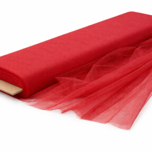 Polyester Tulle Fabric Bolt 54 Inch Wide – 40 Yards Roll - Red