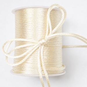 2mm Satin Rat Tail Cord String – 100 Yards Roll - Ivory