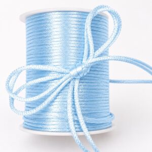 2mm Satin Rat Tail Cord String – 100 Yards Roll - Blue