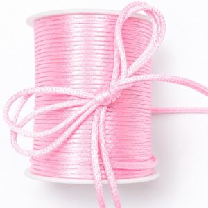 2mm Satin Rat Tail Cord String – 100 Yards Roll - Light pink