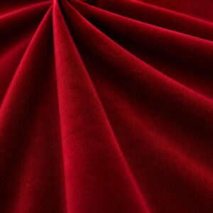 59" Wide Royal Velvet Fabric - 100% Polyester - Red