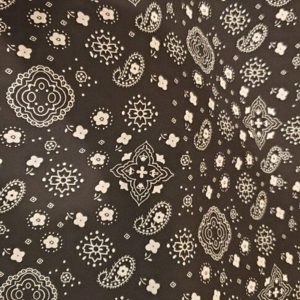 Bandana Print Poly Cotton 58 Inch Wide - Black
