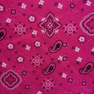 Bandana Print Poly Cotton 58 Inch Wide - Hot Pink