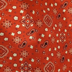 Bandana Print Poly Cotton 58 Inch Wide - Red