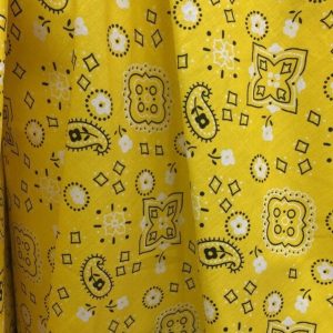 Bandana Print Poly Cotton 58 Inch Wide - Yellow