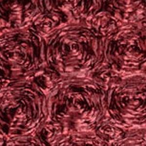 Burgundy Rosette Satin Fabric 50 inches wide by the yard