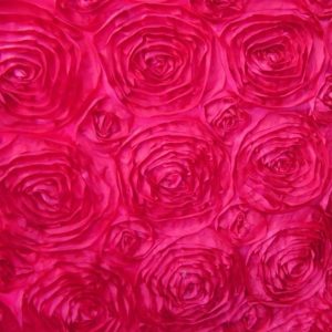 Fuchsia Rosette Satin Fabric 50 inches wide by the yard