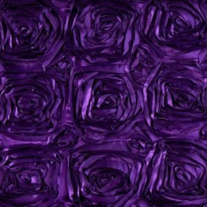 Purple Rosette Satin Fabric 50 inches wide by the yard
