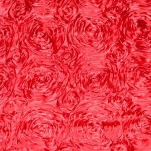 Red Rosette Satin Fabric 50 inches wide by the yard