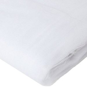 White Polyester Tulle Fabric Bolt 54 inch 40 Yards