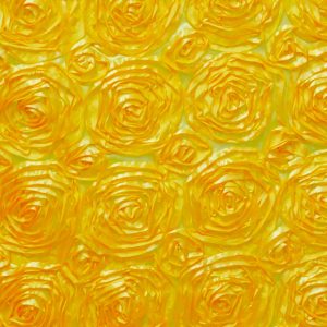 Yellow Rosette Satin Fabric 50 inches wide by the yard