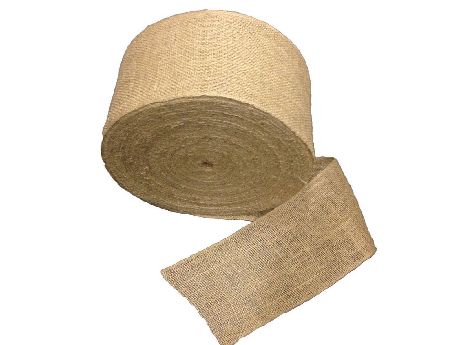 Jute Ribbon Roll, Burlap Upholstery Trim, 0.6 Inches x 23 Yards