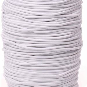 Round Elastic Trim / Stretch Bungee String (2mm - 3mm 1/8" cord) for Face Mask- 288 YARDS