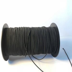 Round Elastic Trim / Stretch Bungee String (2mm - 3mm 1/8" cord) for Face Mask- 288 YARDS BLACK