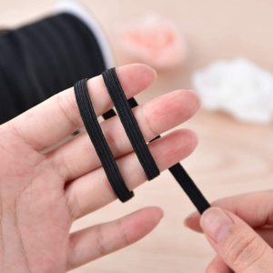 Knitted Elastic 1/4'' Wide 288 Yards - BLACK