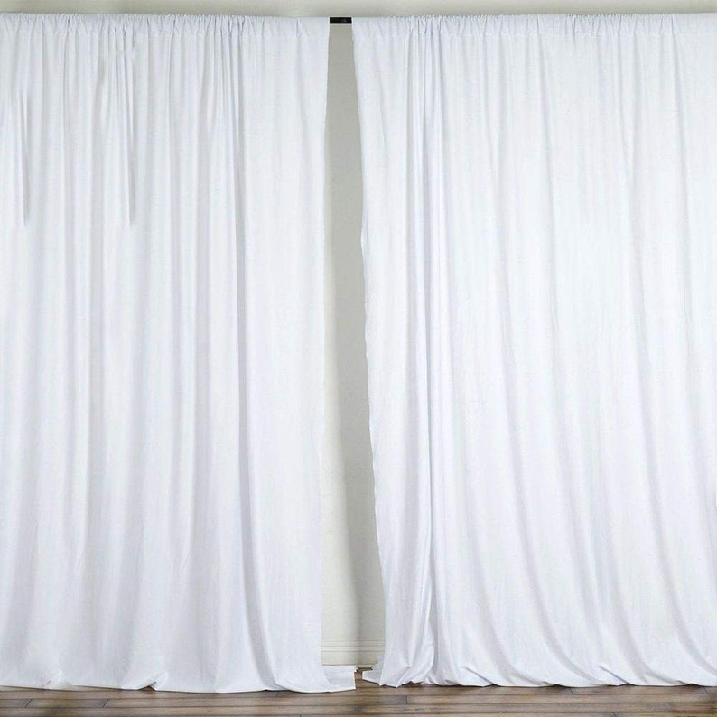 Seamless 10 ftx 10 ft Polyester Backdrop Drapes Curtains Panels with Rod Pockets 