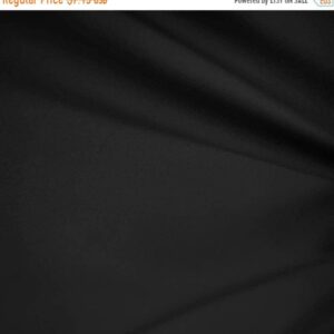 BLACK 60" Wide Premium Broadcloth Cotton Fabric by The Yard