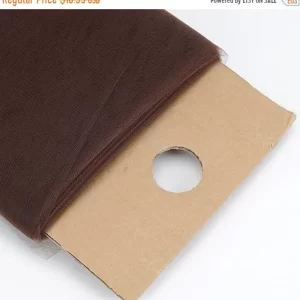 BROWN Polyester Tulle Fabric Bolt 54 inch 40 Yards