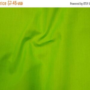 LIME GREEN 60" Wide Premium Cotton Blend Broadcloth Fabric by The Yard