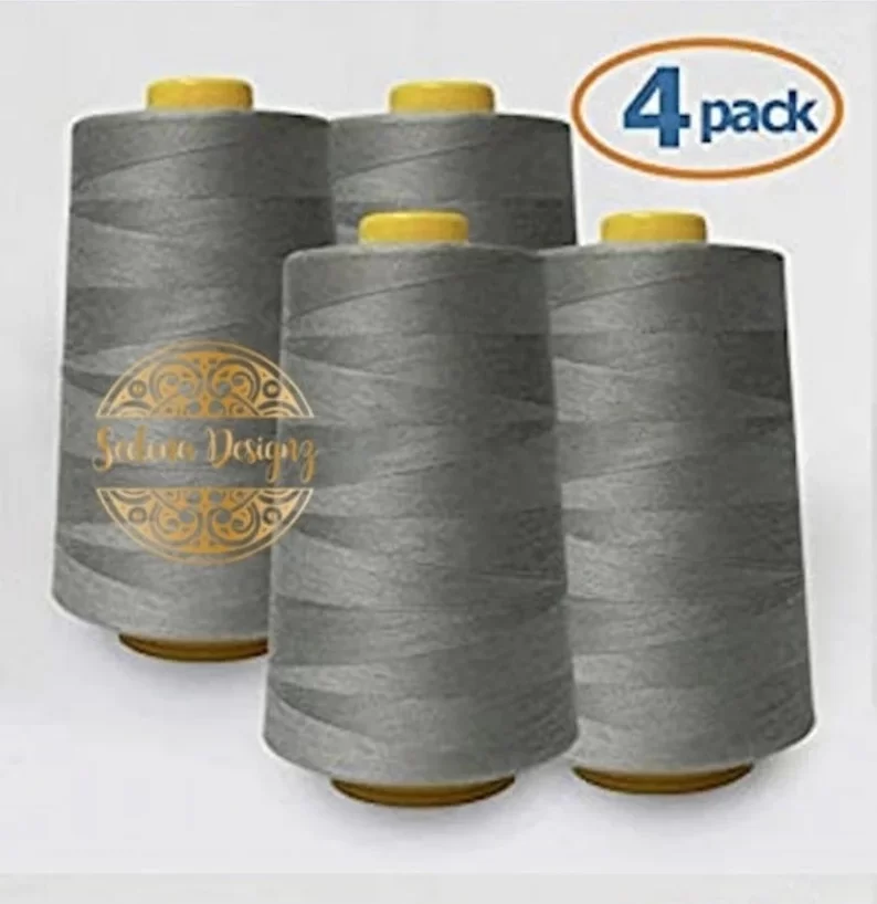  Mandala Crafts All Purpose Sewing Thread Spools - Serger Thread  Cones 4 Pack - 20s/2 24000 Yds Rust Polyester Thread for Overlock Sewing  Machine Quilting