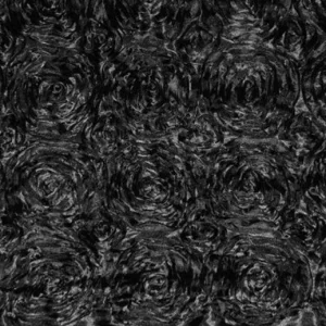 Black Rosette Satin Fabric 50 inches wide by the yard