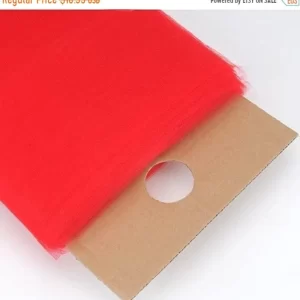 RED Polyester Tulle Fabric Bolt 54 inch 40 Yards