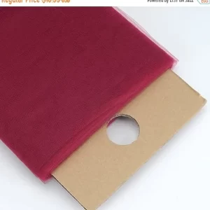 BURGUNDY Polyester Tulle Fabric Bolt 54 inch 40 Yards