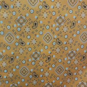 Bandana Print Poly Cotton 58 Inch Wide - Tangerine