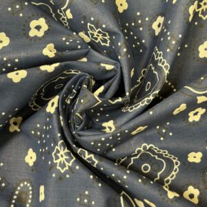 Bandana Print Poly Cotton 58 Inch Wide - Navy Blue