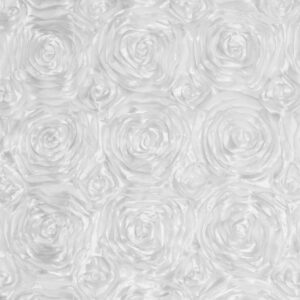 White Rosette Satin Fabric 50 inches wide by the yard