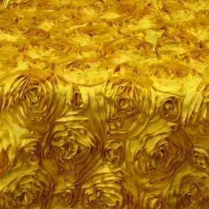 Gold Rosette Satin Fabric 50 inches wide by the yard