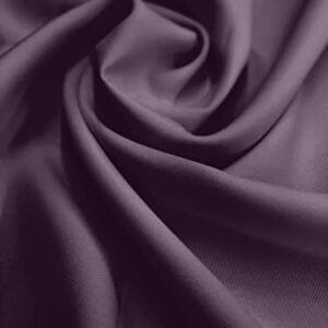 60" Wide Poly Poplin Polyester Fabric - Eggplant
