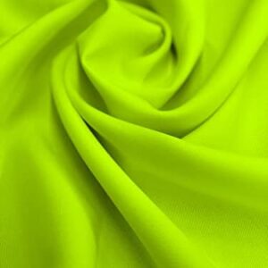 60" Wide Poly Poplin Polyester Fabric - Lime Green