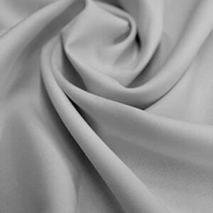 60" Wide Poly Poplin Polyester Fabric - Silver