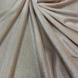 60" Wide Glitter Poly Spandex Velvet Fabric - Champagne