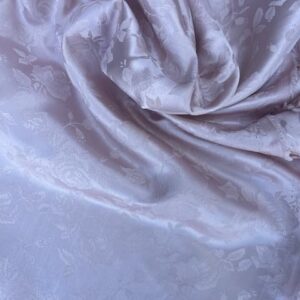 58" Wide Satin Jacquard Rose Brocade Fabric - Blush Pink