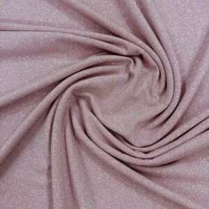 58" Wide Glitter ITY Fabric - 95% Polyester 5% Spandex - Rose