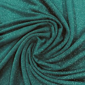 58" Wide Glitter ITY Fabric - 95% Polyester 5% Spandex - Hunter Green