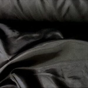 60" Wide Satin Charmeuse Fabric - Black