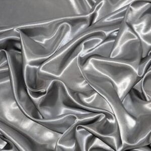 60" Wide Satin Charmeuse Fabric - Silver