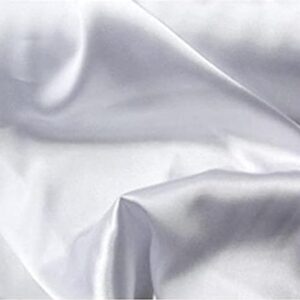 60" Wide Satin Charmeuse Fabric - White