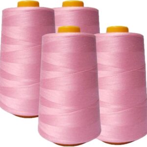 100% Polyester Threads - 4 Pack of 6000 Yard Each Spools - Pink