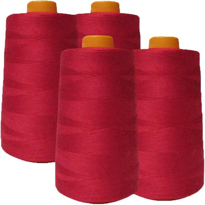 100% Polyester Threads – 4 Pack of 6000 Yard Each Spools – Red – Sedona ...