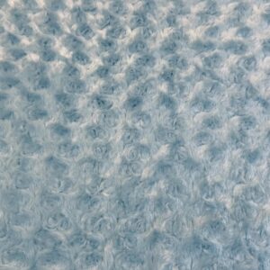 60 inch Wide Rose Faux Fur Fabric - Baby Blue