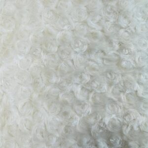 60 inch Wide Rose Faux Fur Fabric - Ivory
