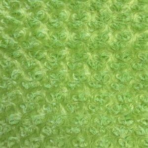 60 inch Wide Rose Faux Fur Fabric - Lime Green