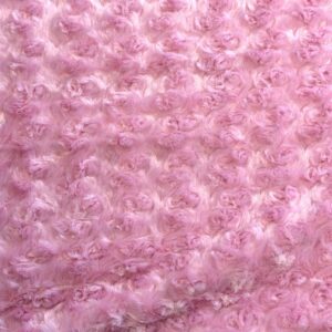 60 inch Wide Rose Faux Fur Fabric - Light Pink